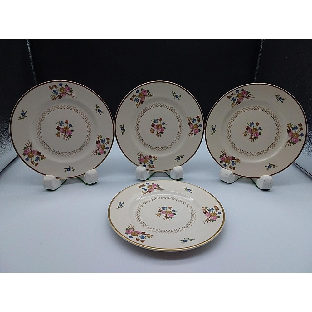 4 VINTAGE Coventry Old Ivory Syracuse China B & B Bread & Butter Plate 1949-1966